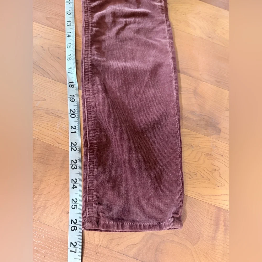 MOTHER Muse Ankle Corduroy Cabernet Pants Size 28